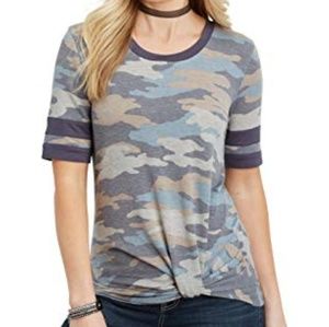 Maurices 24/7 football camo blue tee